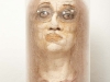 thumbs 185 howarth untitled woman 1992 25x52x25 stocking mixed media glass case Michele Howarth