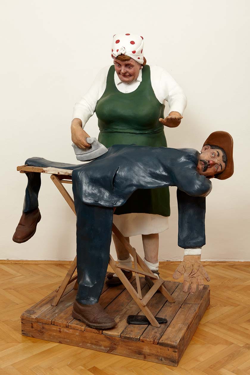 Graham Ibbeson: Woman Flattens Husband after he comes Home from the Pub
