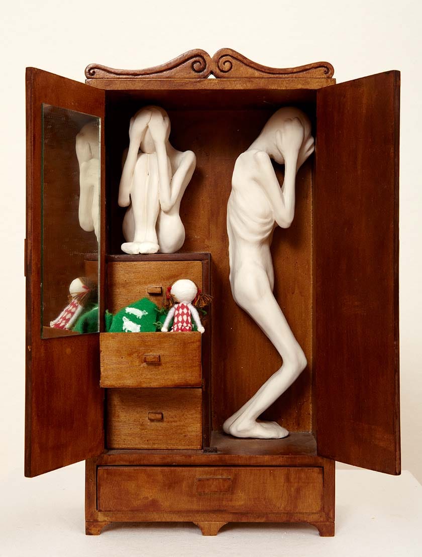 Rachel Lewis: Study for Skeletons in the cupboard (open)