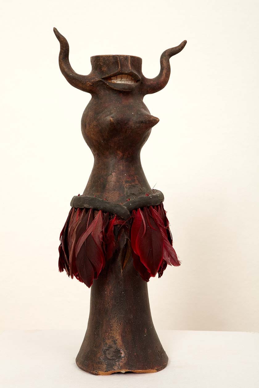 Joseph Kurhajek: Woman with Red Feathered Skirt