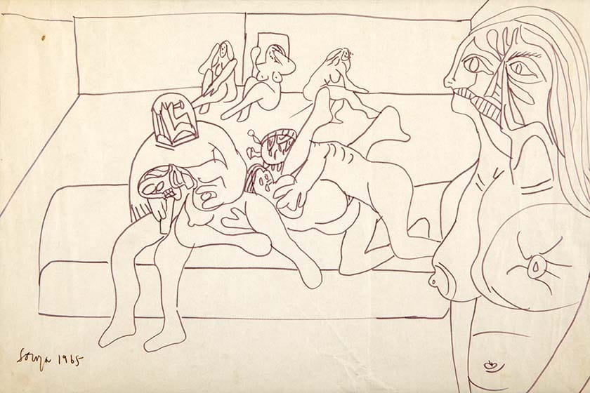 Francis Souza: Orgy Drawing