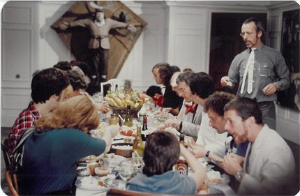 Artist’s lunch at Denne Hill, 1982
