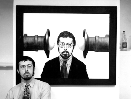 Nick Treadwell with John Holmes’s 1969 painting, Entre’Acte.